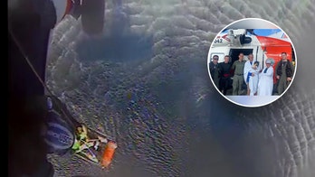 Video shows US Coast Guard's daring rescue of couple, dog after Florida boat takes on water