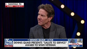 ‘He’s my hero’: Dennis Quaid presents ‘Salute to Service’ award
