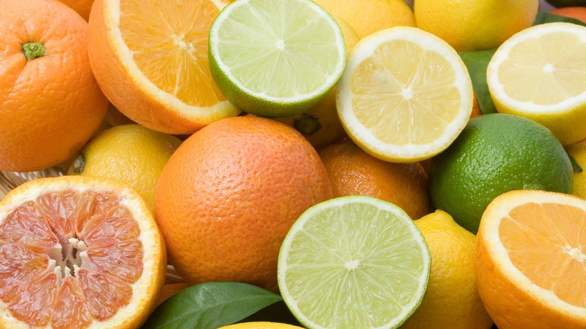 Mix of sliced citrus fruits